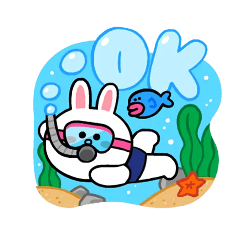 LINE Characters: Cute and Soft Summer sticker 👌