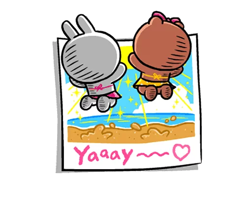LINE Characters: Cute and Soft Summer sticker 😄