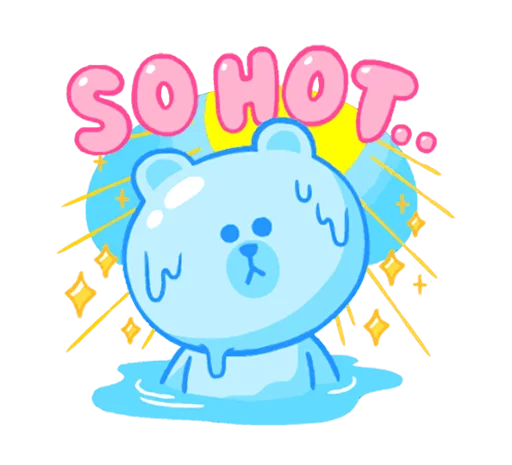 LINE Characters: Cute and Soft Summer emoji ☀