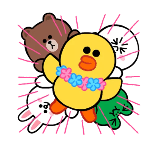 LINE Characters: Cute and Soft Summer sticker 🐥