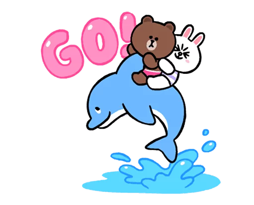 LINE Characters: Cute and Soft Summer sticker 🐬