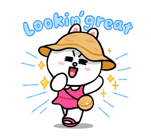 Telegram stiker «LINE Characters: Cute and Soft Summer» 😁