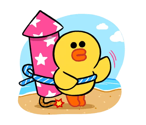 LINE Characters: Cute and Soft Summer sticker 🚀