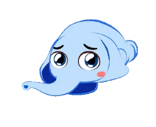 Little Blue Elephant emoji 🤡