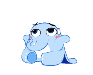 Емодзі Little Blue Elephant 😡
