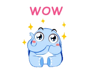 Little Blue Elephant emoji 🙎‍♀