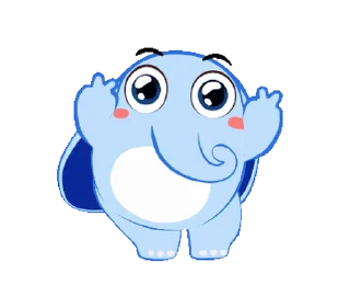 Стикер Little Blue Elephant 💃