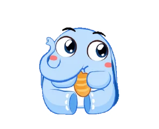 Емодзі Little Blue Elephant 🛁