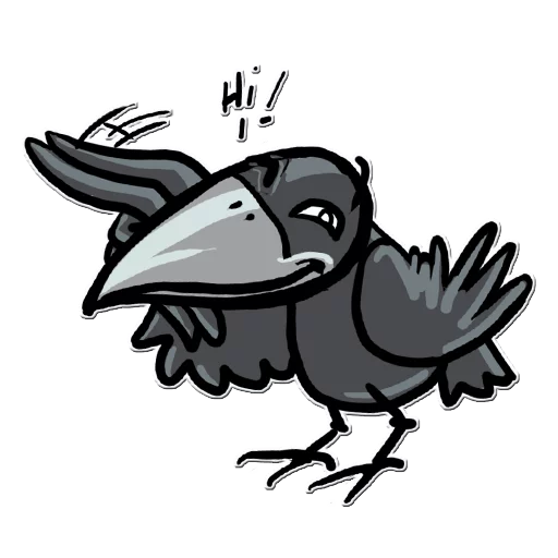 Telegram Sticker «Little Crow» 👋