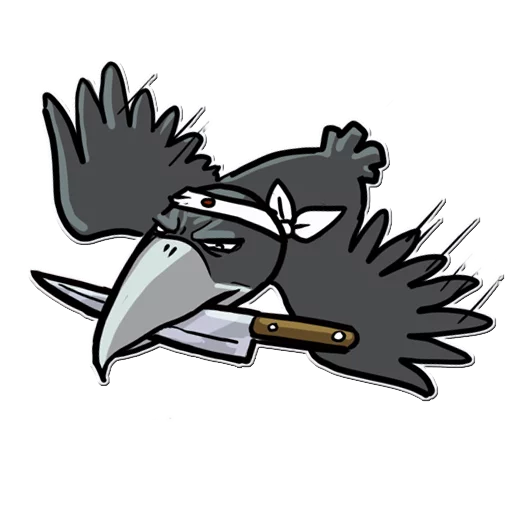 Telegram Sticker «Little Crow» 🔪