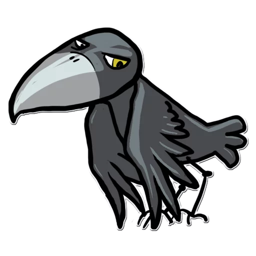 Telegram Sticker «Little Crow» 😒