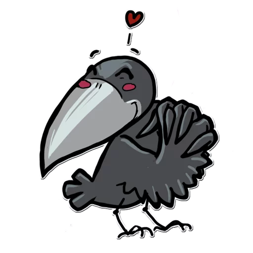 Telegram Sticker «Little Crow» ❤️