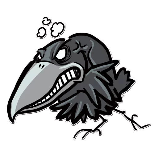 Telegram Sticker «Little Crow» 😡