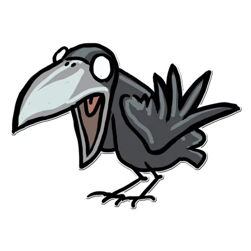 Telegram Sticker «Little Crow» 😰