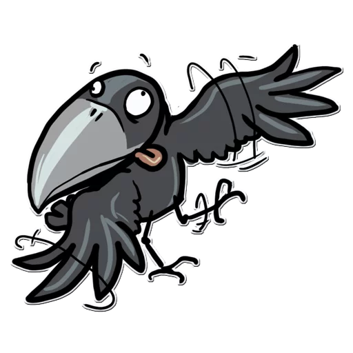 Telegram Sticker «Little Crow» 🤪