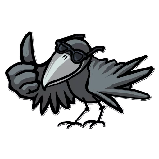 Telegram Sticker «Little Crow» 😎