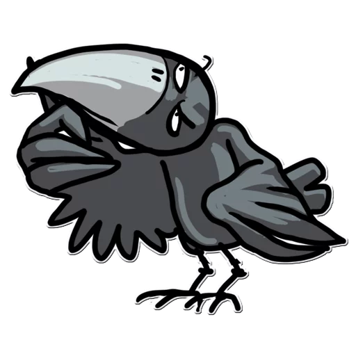 Telegram Sticker «Little Crow» 🤔