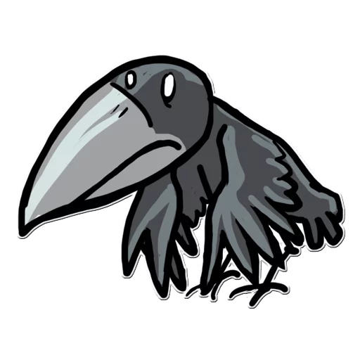 Telegram Sticker «Little Crow» 😟