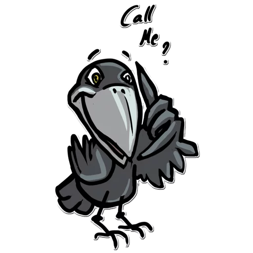 Telegram Sticker «Little Crow» 🤙