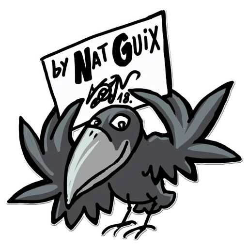 Telegram stiker «Little Crow» ✍