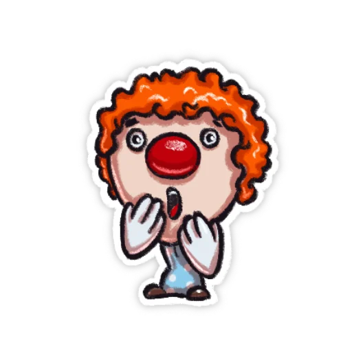 Стикер Telegram «Little clown by Svetlana Krasnikova» 😳