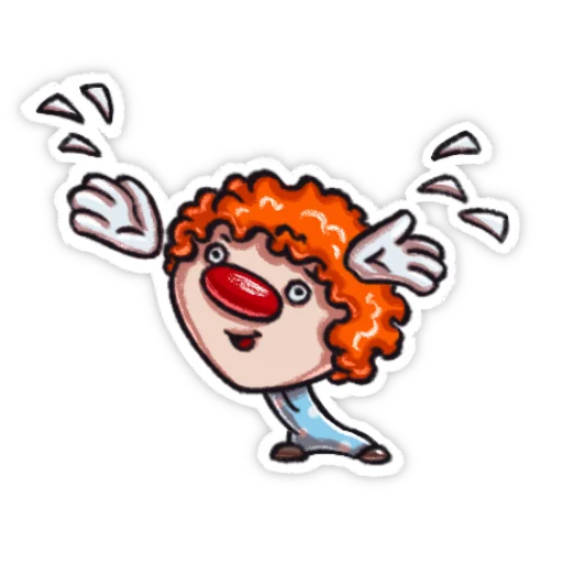 Telegram Sticker «Little clown by Svetlana Krasnikova» 🥳