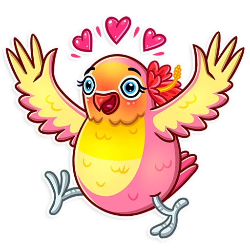 Telegram stiker «Love Bird» 