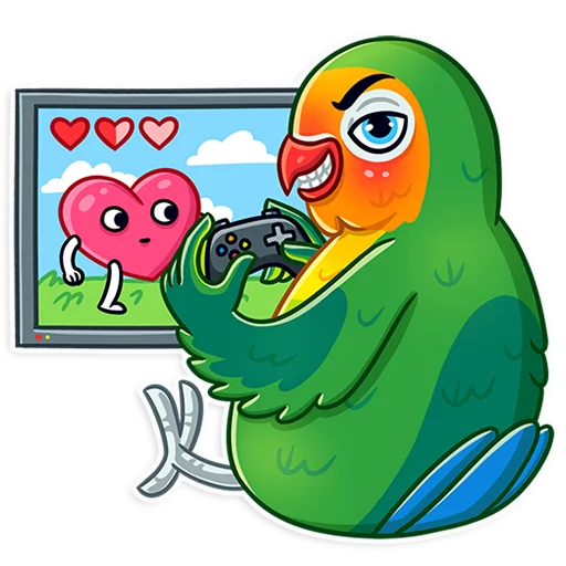 Стікер Telegram «Love Bird» 😈