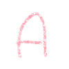 Telegram emoji Розовый алфавит