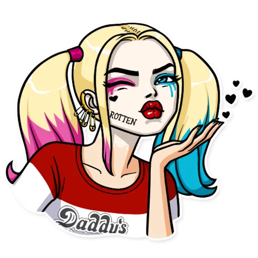 Стикер Telegram «Harley Quinn» 😘