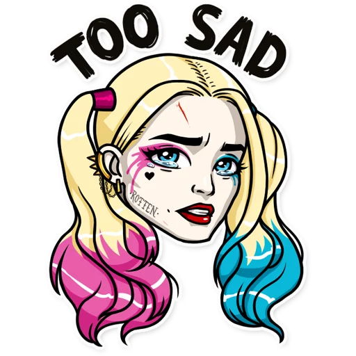 Harley Quinn sticker 😢