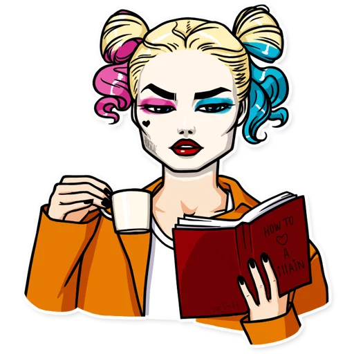 Стікер Telegram «Harley Quinn» 📕
