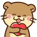 Telegram emoji Love Otters