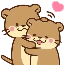 Емодзі телеграм  Love Otters