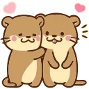 Эмодзи  Love Otters 🩷