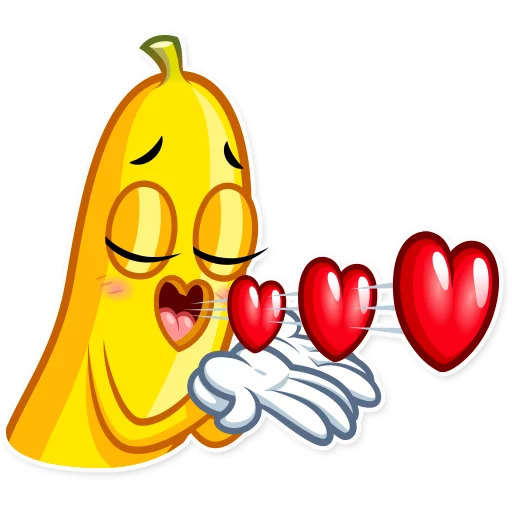 Telegram stiker «Lovely Banana» 😘