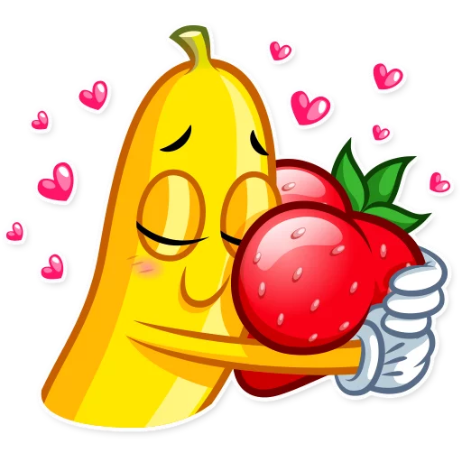 Telegram stiker «Lovely Banana» 