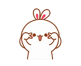Lovely Tuji emoji ✌