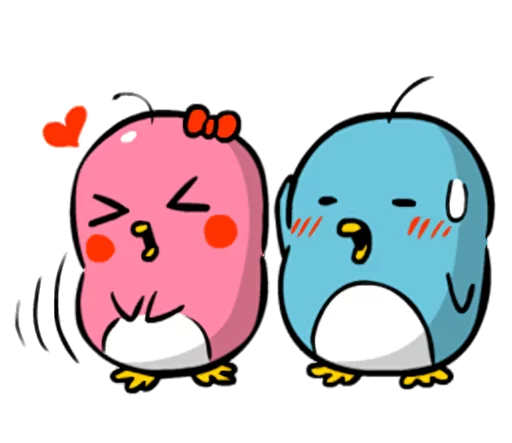 Стикер Telegram «Lovely couple penguins - 'ALPENG' Ver 2» 😆