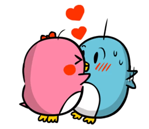 Telegram Sticker «Lovely couple penguins - 'ALPENG' Ver 2» 😘