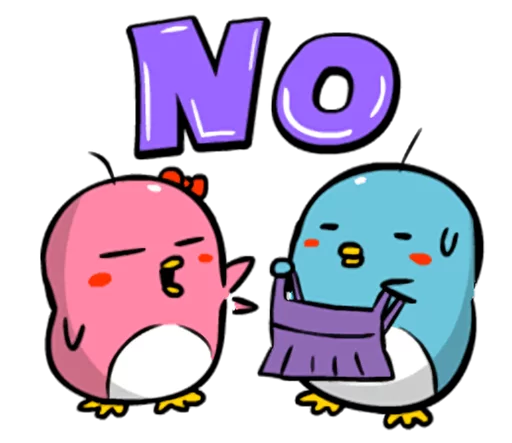 Telegram Sticker «Lovely couple penguins - 'ALPENG' Ver 2» 👎