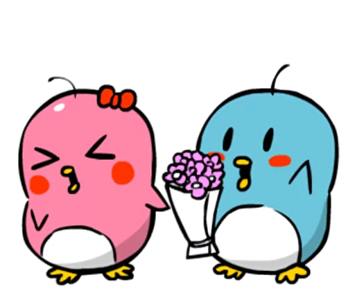 Lovely couple penguins - 'ALPENG' Ver 2 emoji 💐