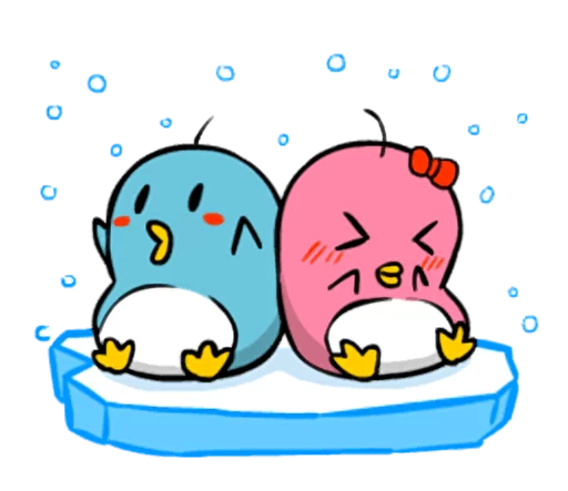 Эмодзи Lovely couple penguins - 'ALPENG' Ver 2 😄