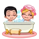 Lover couple emoji 🛁