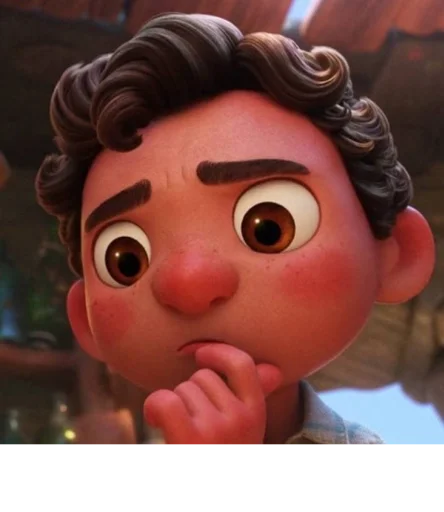 Luca (Pixar) emoji 🤔