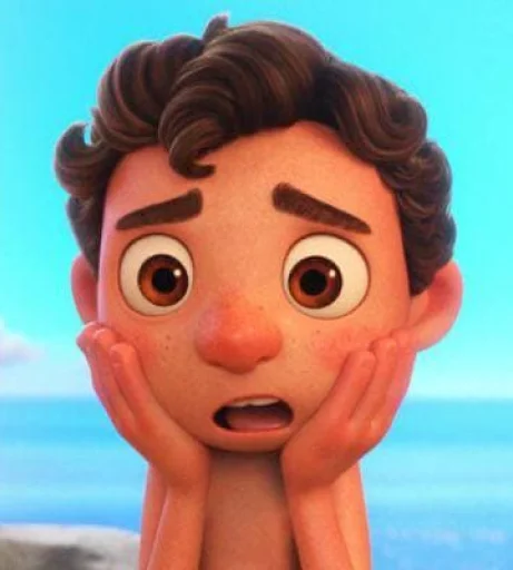 Luca (Pixar) emoji 😰