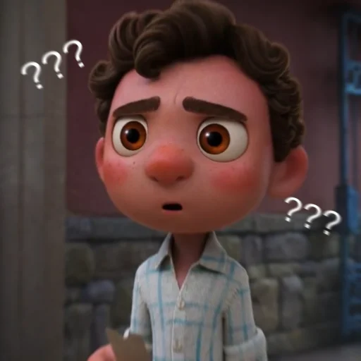 Luca (Pixar) emoji 🤔