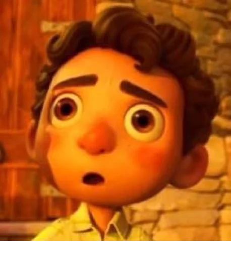 Luca (Pixar) emoji 😶