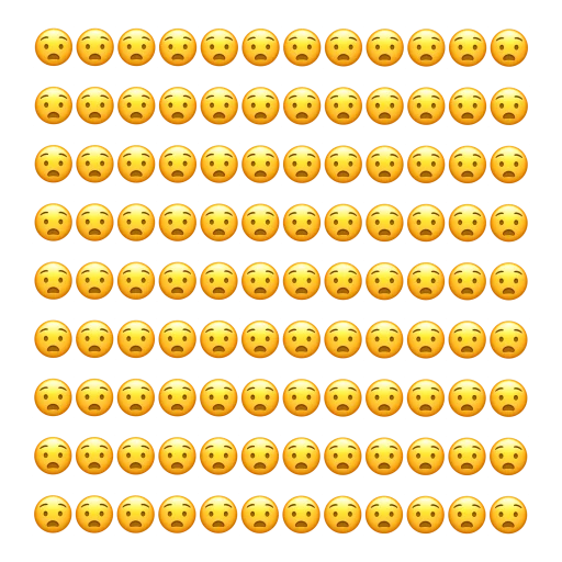 Стикер Emoji 😧