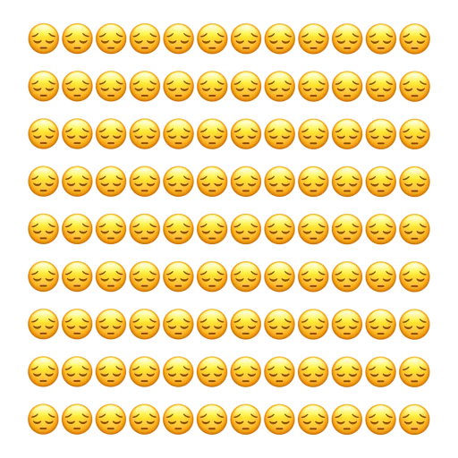 Стикер Emoji 😔